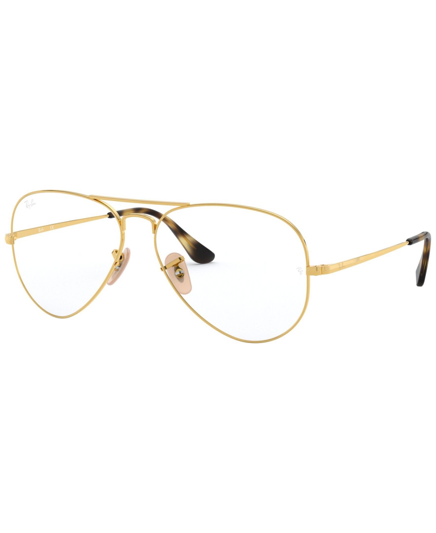 Очки Ray-Ban Unisex Pilot/Aviator Metal RB6489 Aviator Optics Eyeglasses, цвет: Золотой — фото 1