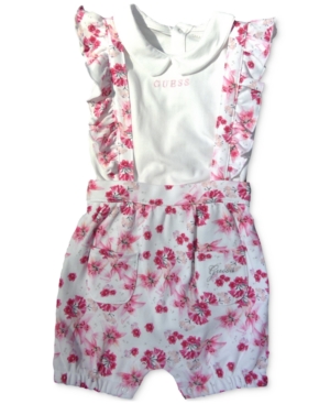 Guess Baby Girls 2-Pc Floral-Print Bodysuit & Bubble Shorts Set