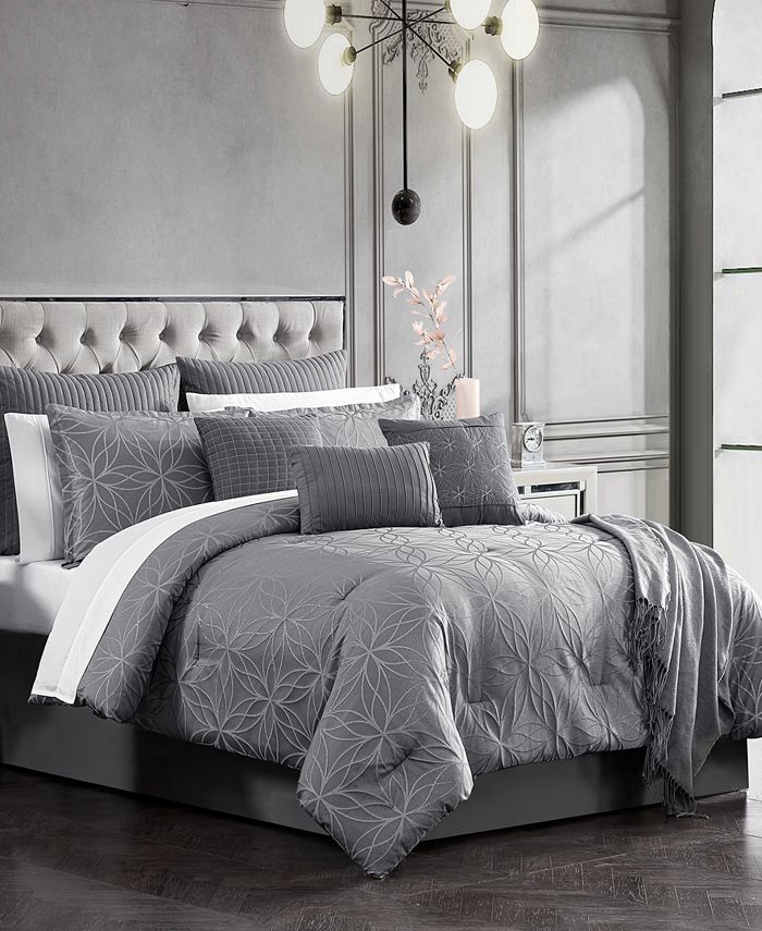 Redington 8-Piece Silver Queen Comforter Set 