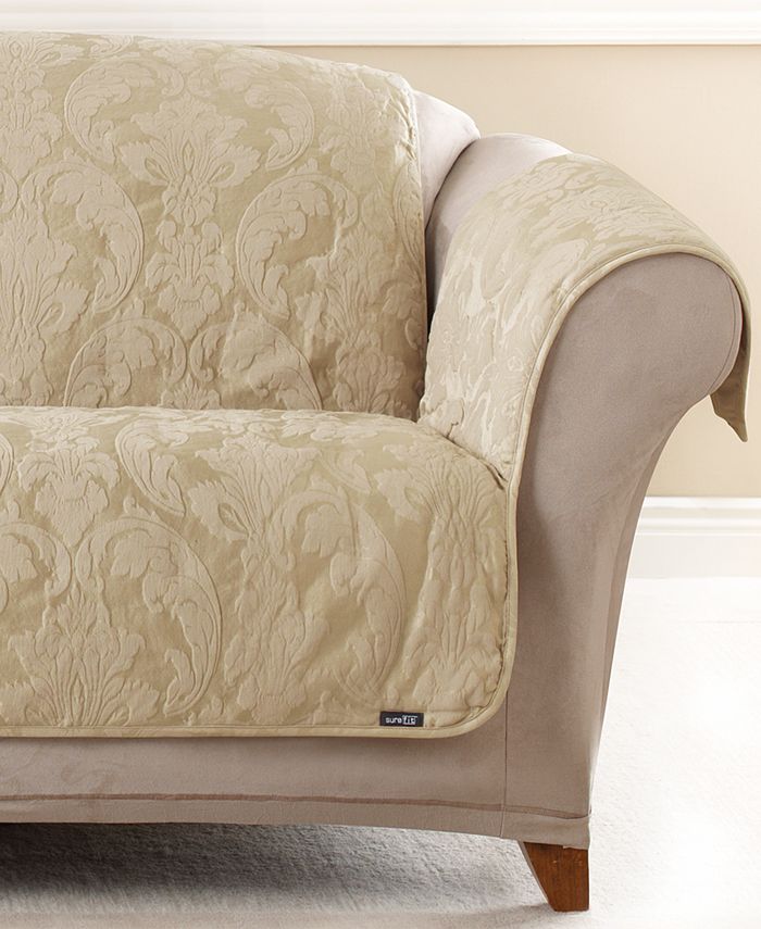 Sure Fit Matelasse Damask Slipcover Collection - Macy's