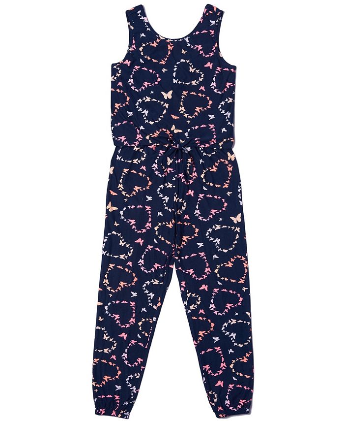 Epic Threads Big Girls Sleeveless All Over Print Jumpsuit - Macy's