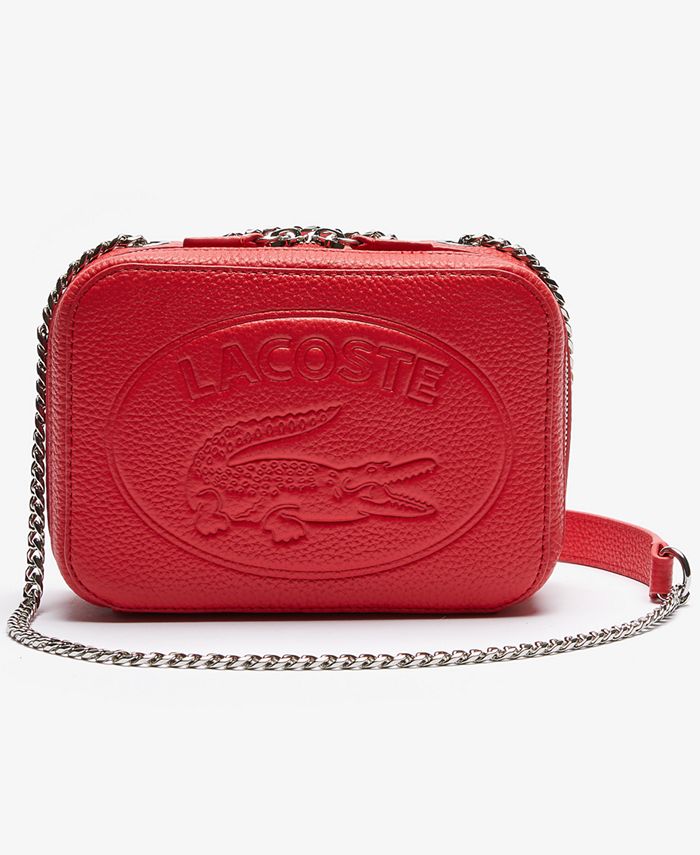 Lacoste croco crew grained leather best sale zip
