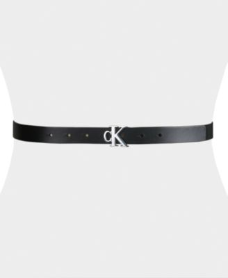 Women's CK Monogram Buckle Skinny Belt