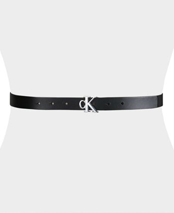 Calvin Klein Women s CK Monogram Buckle Skinny Belt Macy s