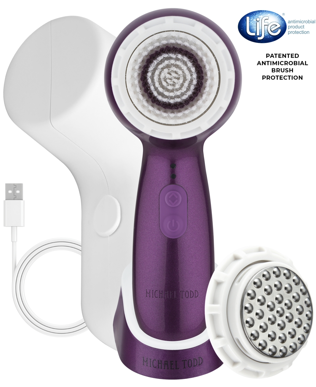 Michael Todd Beauty Soniclear Petite Antimicrobial Sonic Skin Cleansing Brush White Marble