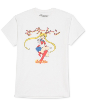 Love Tribe Juniors' Cotton Sailor Moon Graphic-print T-shirt In White