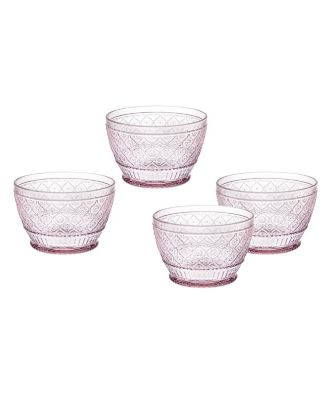 Claro Set of Four Pink Cereal Bowls