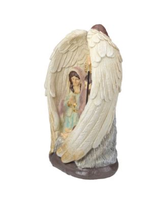 11.25" Holy Family and Angel Christmas Nativity Table Decoration