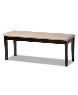 Baxton Studio Cornelie Modern And Contemporary Transitional Fabric Upholstered Dining Bench In Sand