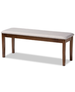 Baxton Studio Teresa Modern And Contemporary Transitional Fabric Upholstered Dining Bench In Gray