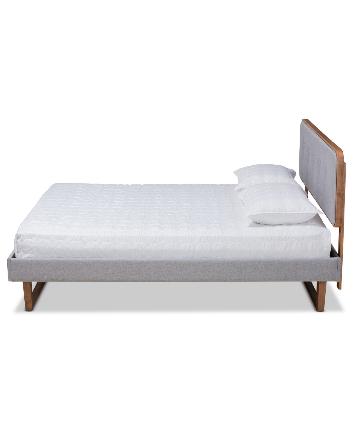 Sofia Mid-Century Modern Fabric Upholstered Size Platform Bed
