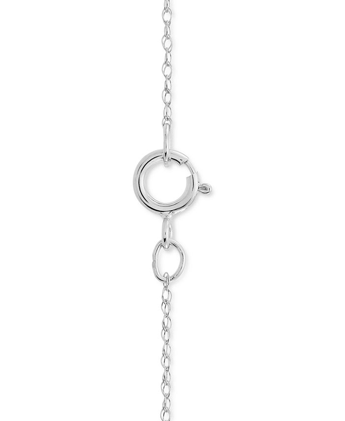 Macy's - Diamond Halo Cluster 18" Pendant Necklace (1/4 ct. t.w.) in 10k White Gold