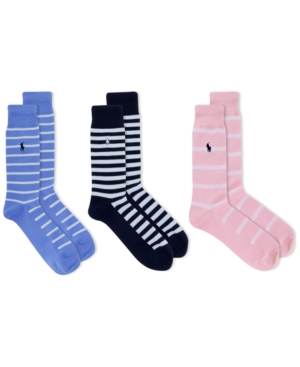 Polo Ralph Lauren Men's Multicolor Striped Socks 3-Pack