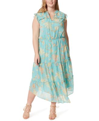 Jessica Simpson - Trendy Plus Size Katie Printed Ruffle Dress