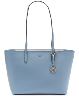Dkny Sutton Leather Bryant Medium Tote In Blue Moon