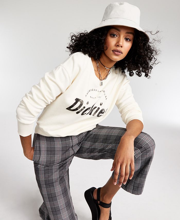 dickies roll hem crop wide leg pants