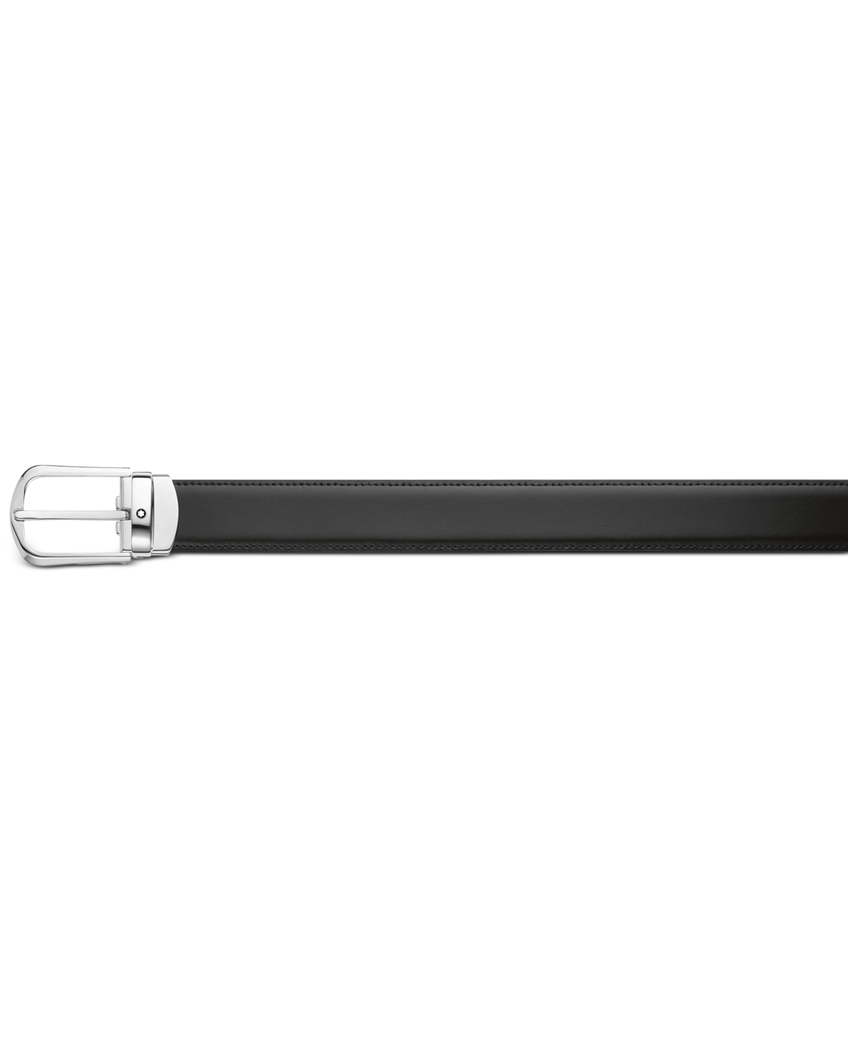 Shop Montblanc Men's Horseshoe Buckle Reversible Leather Belt In Black