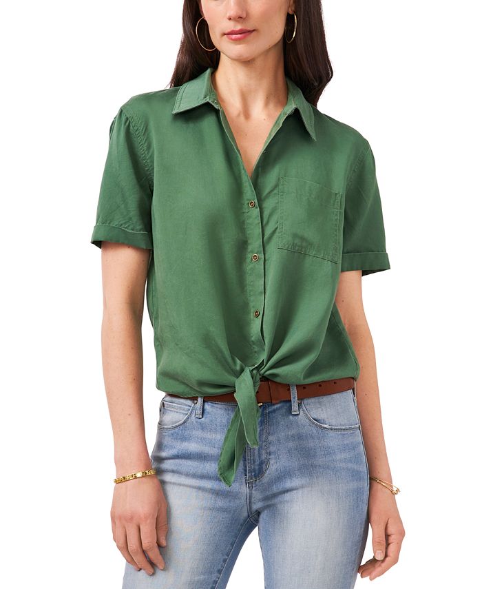 Vince Camuto Tie-Front Shirt - Macy's