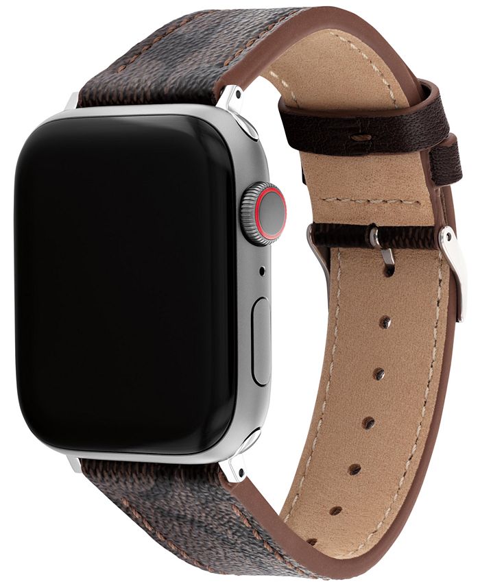 COACH Mahogany Canvas 42/44mm Apple Watch® Band & Reviews Macy's