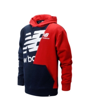 New Balance Big Boys Lifestyle Splice Fleece Pullover Hoodie