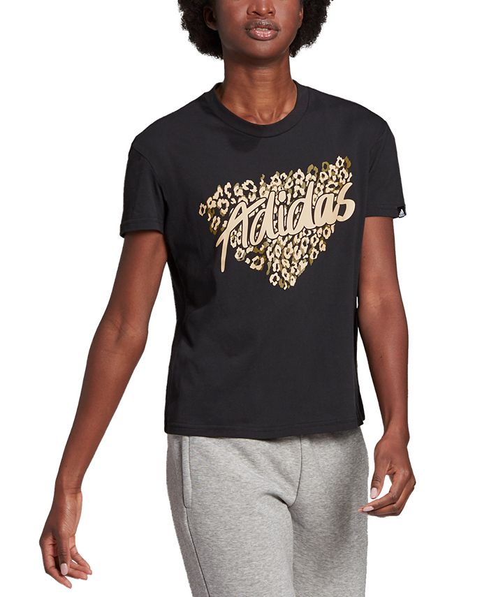 adidas Women's Printed Logo T-Shirt & Reviews - Tops - Women - Macy's