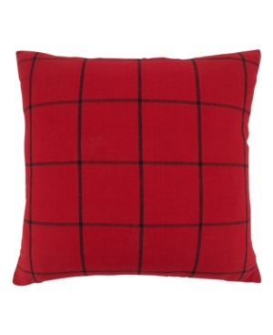 Saro Lifestyle Large Plaid Design Throw Pillow 20