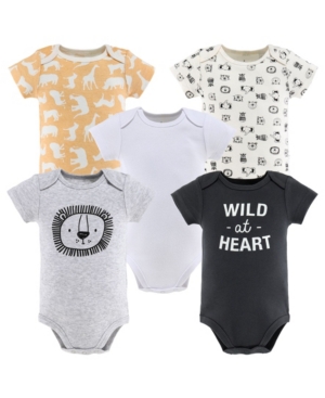The Peanutshell Baby Boys and Girls Short Sleeve Bodysuits 5 Pack
