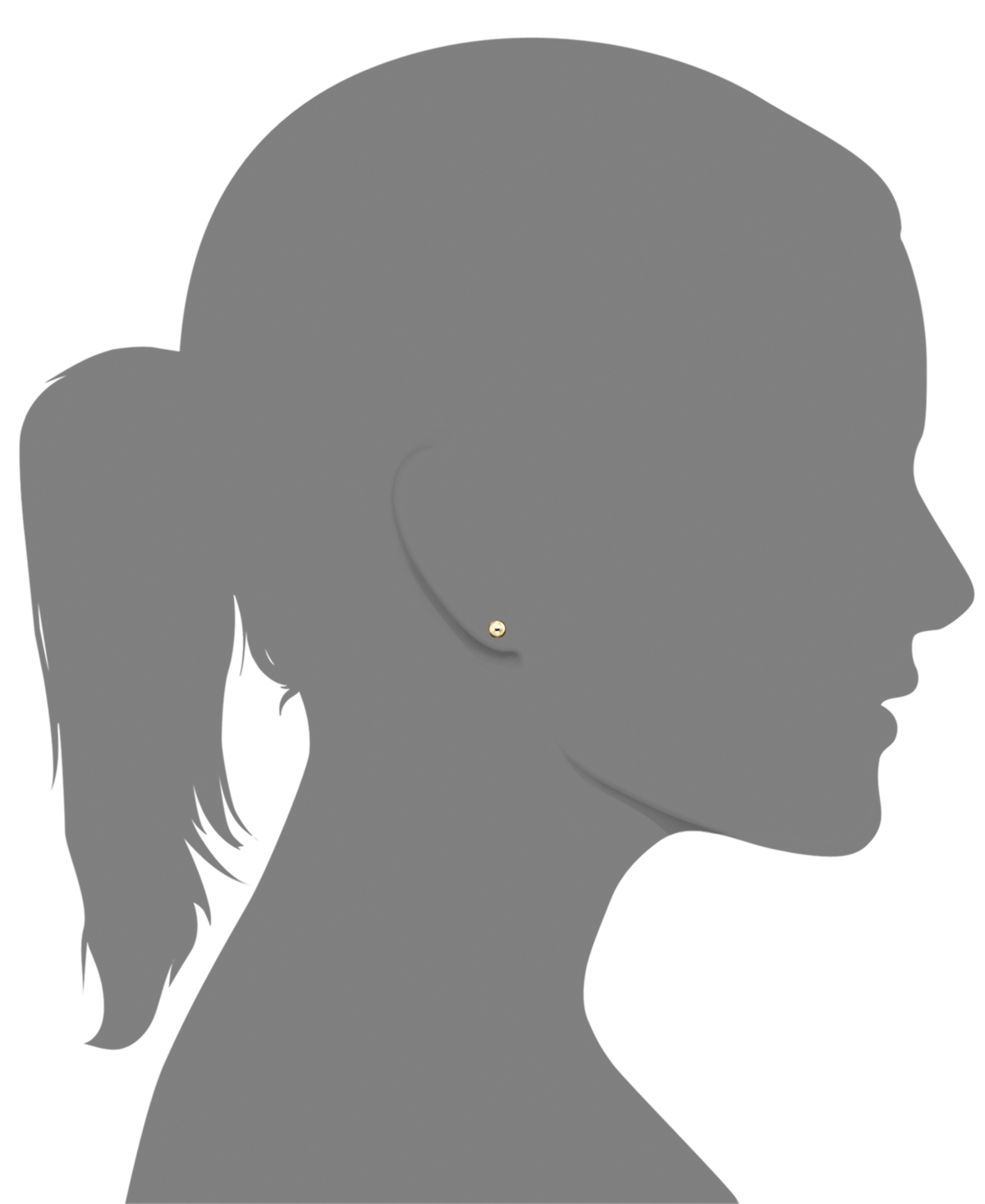 Gold Ball Stud Earrings (4mm) in 14k Yellow, White or Rose Gold