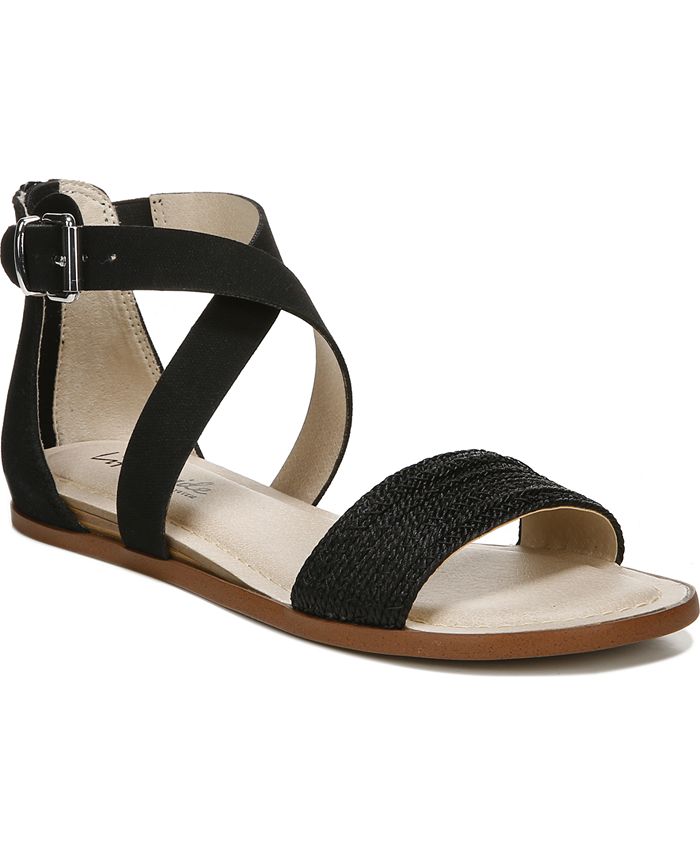 LifeStride Women's Riley Strappy Sandal - Comfortable Ankle Strap Sandals With Soft System