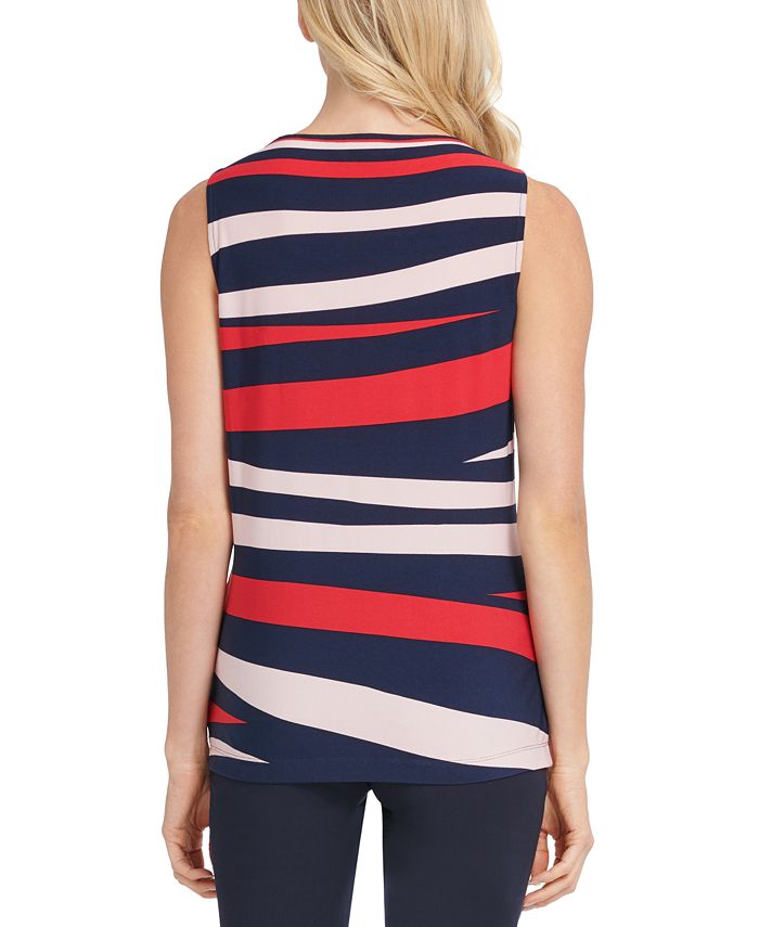 DKNY Printed Twisted Top - Macy's