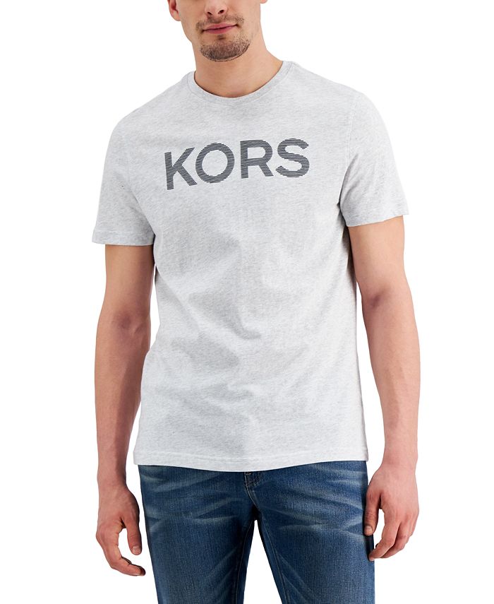 Michael Kors Men's Stripe-Logo Graphic T-Shirt, Created for Macy's - Macy's