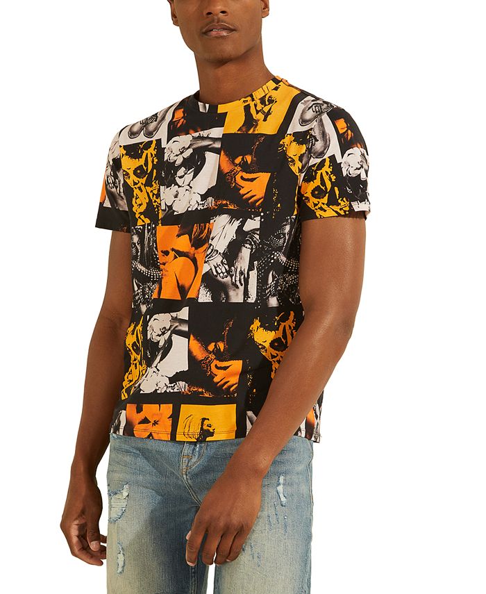 GUESS Men's Eco Tiger-Print Shirt - Macy's