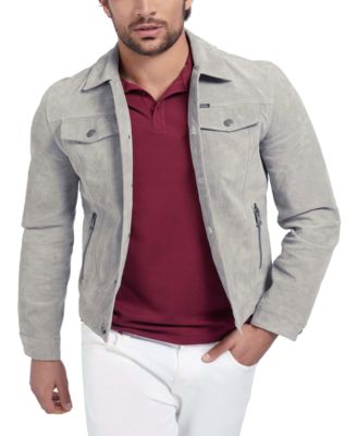 GUESS - Men's Suede Trucker Jacket