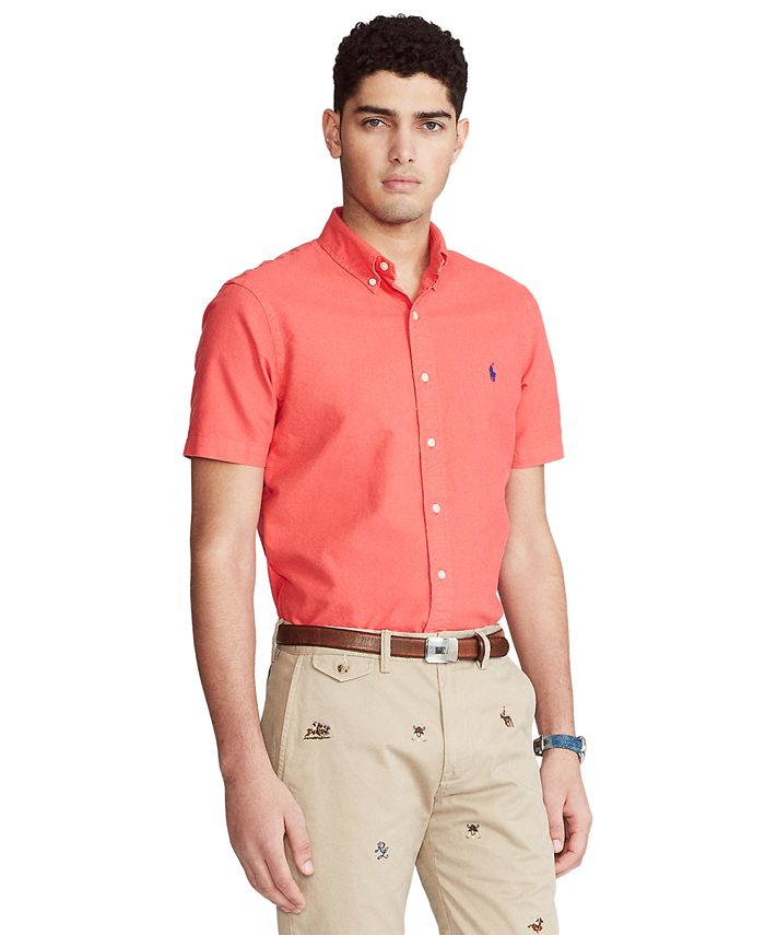 Polo Ralph Lauren Men's Short-Sleeve Oxford Shirt - Macy's