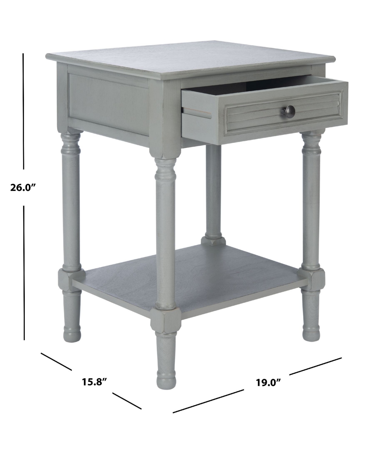 Safavieh Haines 1 Drawer Accent Table In Gray