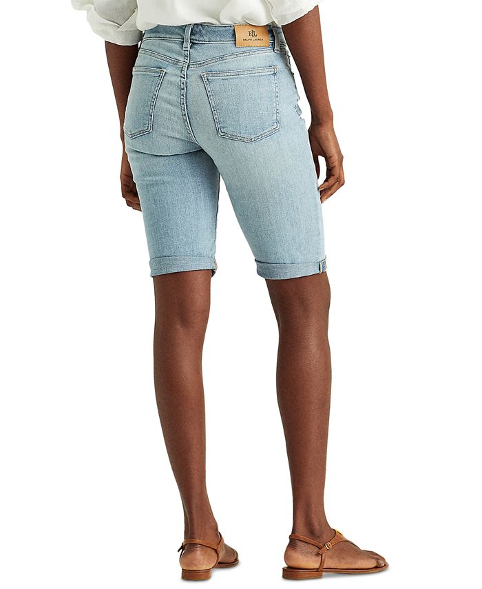 Lauren Ralph Lauren Cuffed Denim Bermuda Shorts Macy's