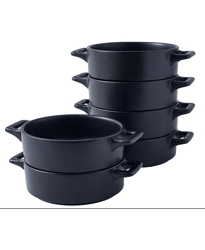 Bruntmor Modern Matte 10 oz Ceramic Round Ramekins Souffle Dishes with