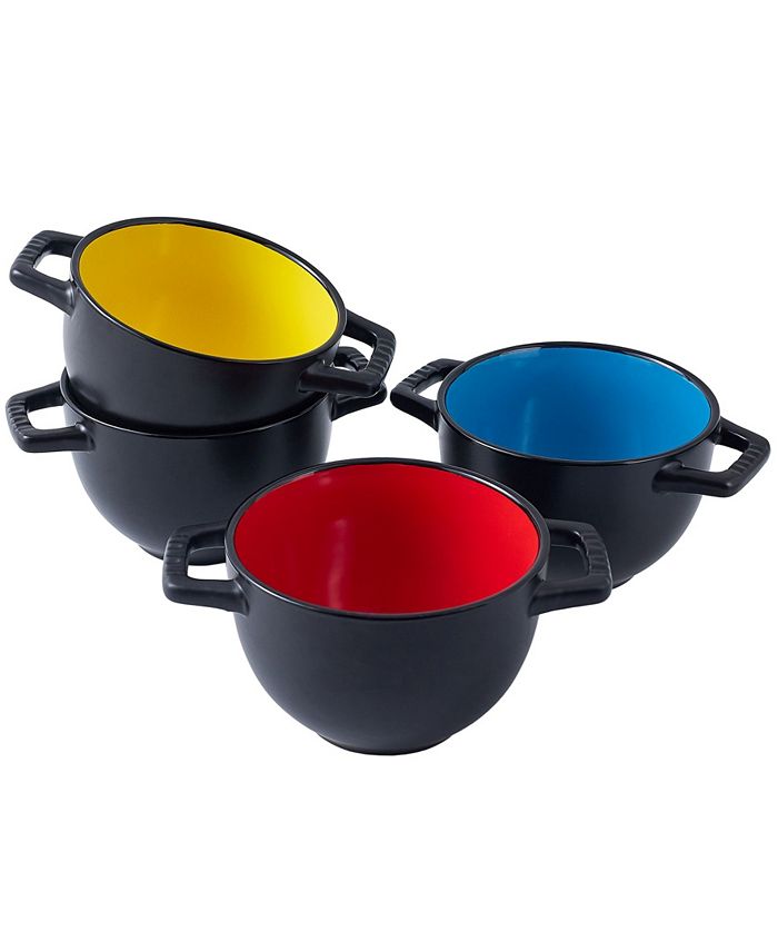 Bruntmor Large Soup Crocks with Handles for Cereal Bowl, Soup, Stew