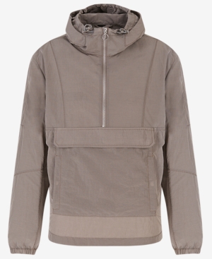 AX Armani Exchange Men's Half-Zip Ripstop Hooded Jacket