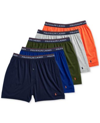 Polo Ralph Lauren - Men's 5-Pk. Classic-Fit Moisture-Wicking Knit Cotton Boxers
