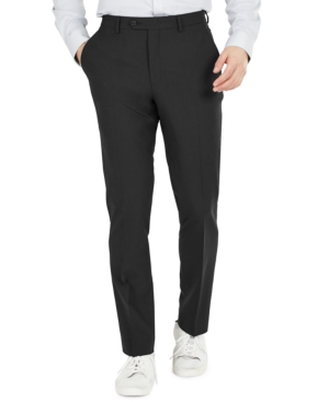 Shop Bar Iii Men's Slim-fit Wool Suit Pants, Created For Macy's In Black