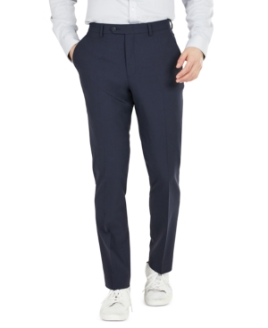 Shop Bar Iii Men's Slim-fit Wool Suit Pants, Created For Macy's In Navy
