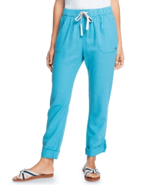 Roxy Juniors' On The Seashore Pull-on Utility Pants In Adriatic Blue