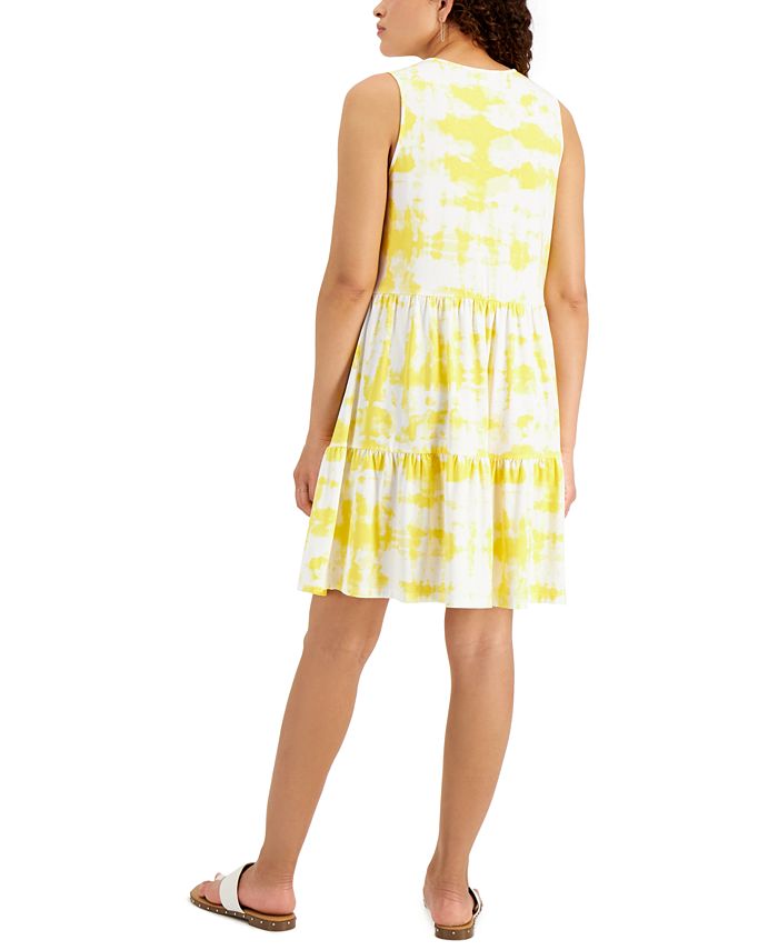 Style & Co Tie-Dyed Babydoll Dress, Created for Macy's & Reviews ...