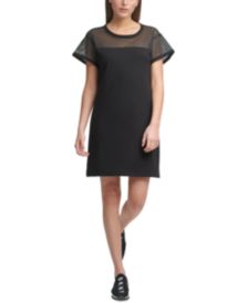 Sport Mesh-Blocked T-Shirt Dress