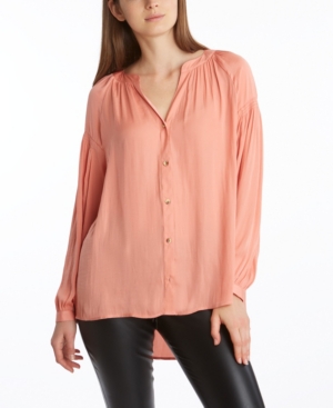Adyson Parker Women's Oversize Button Up Shirt In Coral Sand