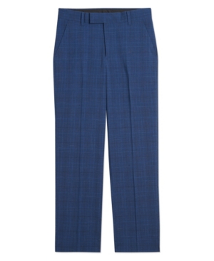 Big Boys Stretch Textured Plaid Pants