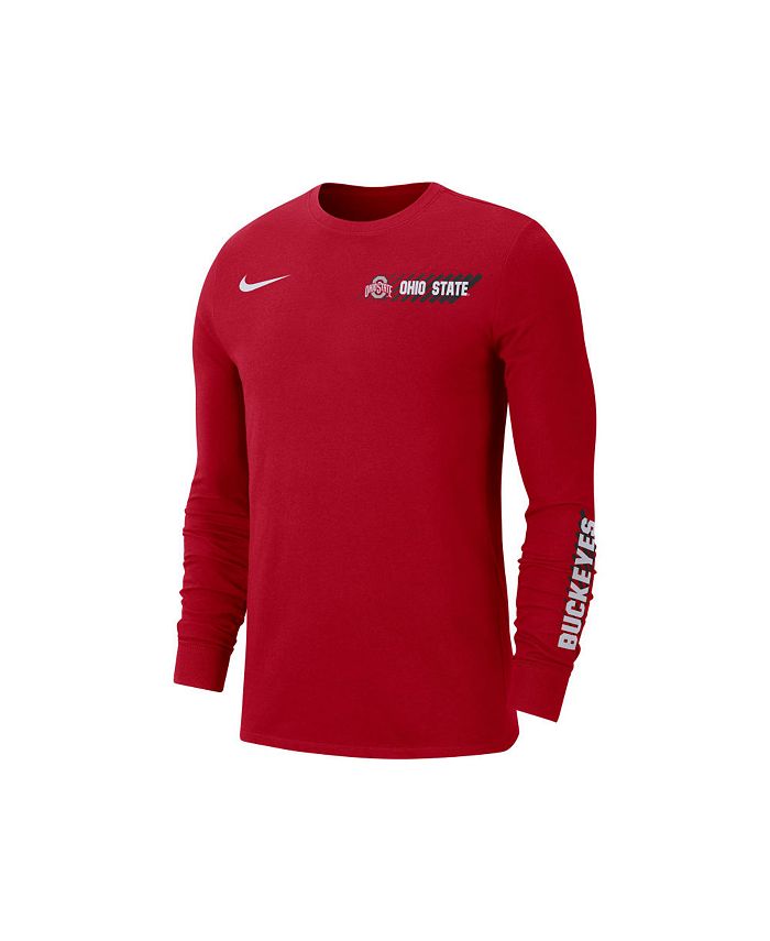 Nike Men's Ohio State Buckeyes Dri-fit Cotton Long Sleeve T-Shirt - Macy's