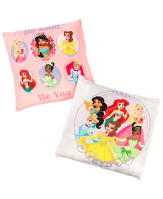 Disney - Princess 2-Pk. Squishy 12" Square Decorative Pillows