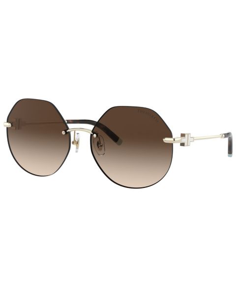 Женские солнцезащитные очки Tiffany & Co. Sunglasses, TF3077 60, цвет: Золотой / Коричневый градиентный
